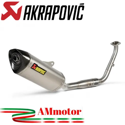 Akrapovic Yamaha Mt 125 21 - 2025 Impianto Di Scarico Completo Racing Line Titanio Moto