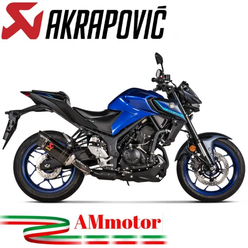 Akrapovic Yamaha Mt-03 2022 Terminale Di Scarico Slip-On Carbonio Moto Omologato