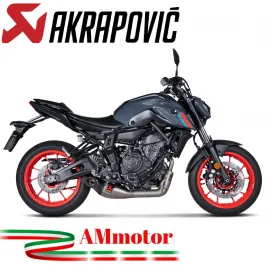 Akrapovic Yamaha Mt-07 21 - 2022 Impianto Di Scarico Completo Racing Line Terminale Titanio Moto Omologato 2