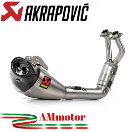 Akrapovic Yamaha Mt-07 21 - 2022 Impianto Di Scarico Completo Racing Line Terminale Titanio Moto Omologato
