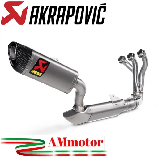 Akrapovic Yamaha Mt-09 21 - 2022 Impianto Di Scarico Completo Racing Line Terminale Titanio Moto