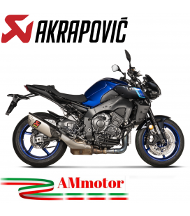 Akrapovic Yamaha Mt-10 2022 Terminale Di Scarico Slip-On Titanio Moto Omologato