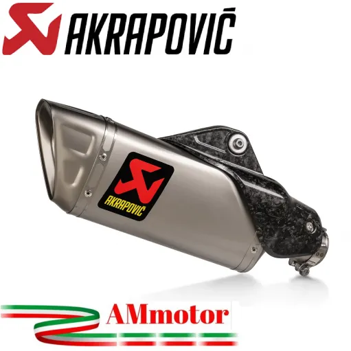Akrapovic Yamaha Mt-10 2022 Terminale Di Scarico Slip-On Titanio Moto Omologato