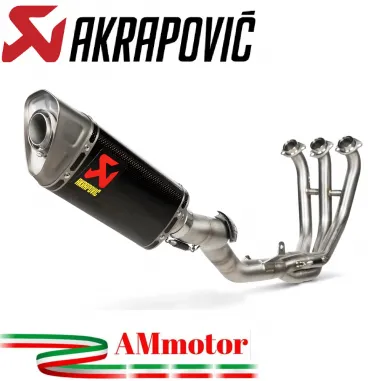 Akrapovic Yamaha Tracer 9 GT Impianto Di Scarico Completo Racing Line Terminale Carbonio Moto