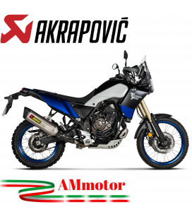 Akrapovic Yamaha Tenere 700 19 - 2022 Terminale Di Scarico Slip-On Titanio Moto Omologato