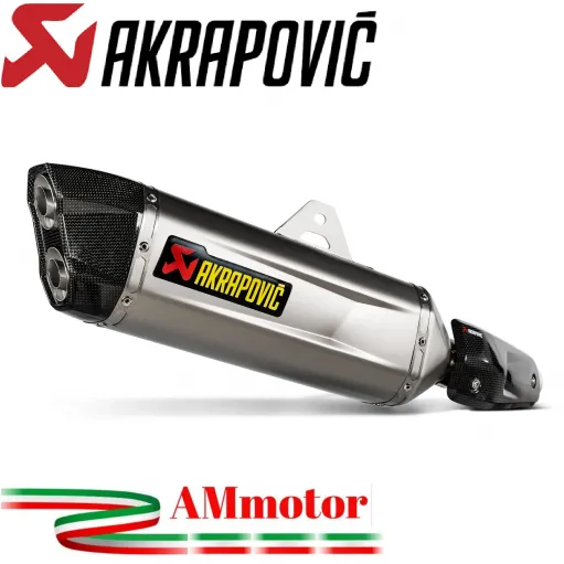 Akrapovic Yamaha Tenere 700 19 - 2024 Terminale Di Scarico Slip-On Titanio Moto Omologato