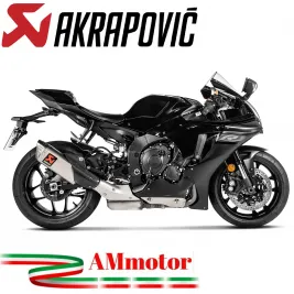 Akrapovic Yamaha Yzf R1 15 - 2022 Terminale Di Scarico Slip-On Line Titanio Moto Omologato