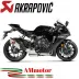 Akrapovic Yamaha Yzf R1 15 - 2022 Terminale Di Scarico Slip-On Line Titanio Moto Omologato