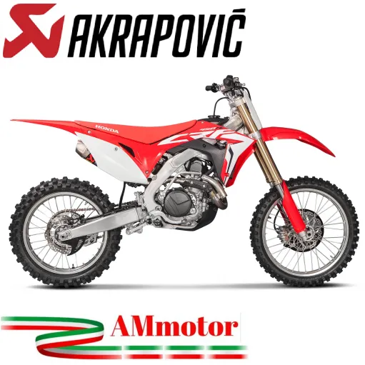 Akrapovic Honda Crf 450 R 17 - 2020 Scarico Completo Racing Line Collettore Inox Moto