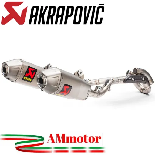 Akrapovic Honda Crf 450 R 17 - 2020 Scarico Completo Racing Line Collettore Inox Moto