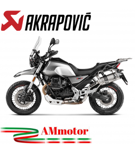 Akrapovic Moto Guzzi V85 TT Terminale Di Scarico Slip-On Line Titanio Moto Omologato