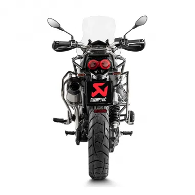 Akrapovic Moto Guzzi V85 TT Terminale Di Scarico Slip-On Line Titanio Moto Omologato