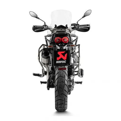 Akrapovic Moto Guzzi V85 TT Terminale Di Scarico Slip-On Line Titanio Moto Omologato