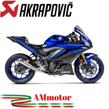 Akrapovic Yamaha Yzf R3 15 - 2021 Impianto Di Scarico Completo Racing Line Terminale Inox Moto