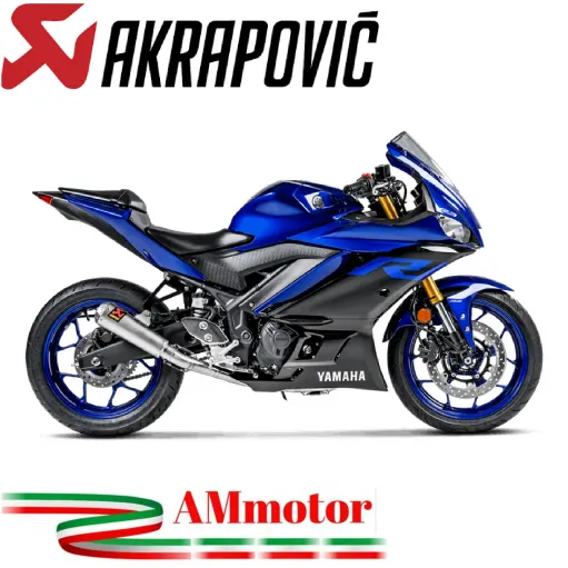 Akrapovic Yamaha Yzf R3 15 - 2021 Impianto Di Scarico Completo Racing Line Terminale Inox Moto