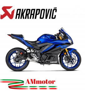 Akrapovic Yamaha Yzf R3 Impianto Di Scarico Completo Racing Line Terminale Carbonio Moto