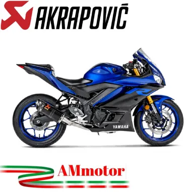Akrapovic Yamaha Yzf R3 15 - 2016 Terminale Di Scarico Slip-On Carbonio Moto Omologato