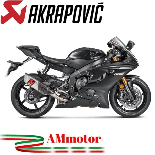 Akrapovic Yamaha Yzf R6 Terminale Di Scarico Slip-On Line Titanio Moto Omologato