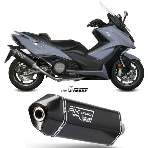 Scarico Completo Mivv Kymco AK 550 Terminale Speed Edge Inox Nero Moto Scooter