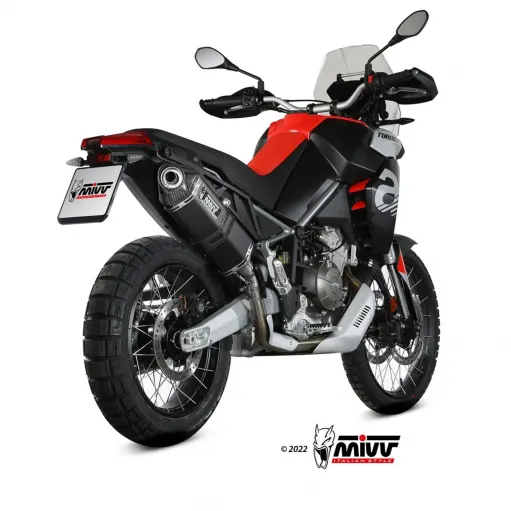 Mivv Aprilia Tuareg 660 Terminale Di Scarico Moto Marmitta Speed Edge Inox Nero