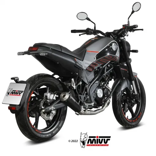 Scarico Completo Mivv Benelli Leoncino 125 Terminale X-M1 Inox Nero Per Moto