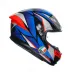 Casco Agv K6 S Slashcut Integrale Per Moto Bianco Nero Blu Lucido Visiera Max Pinlock