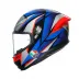 Casco Agv K6 S Slashcut Integrale Per Moto Bianco Nero Blu Lucido Visiera Max Pinlock