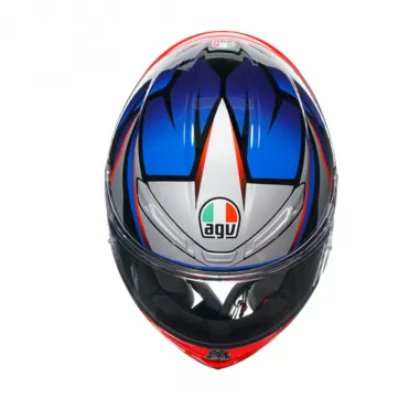 Casco Agv K6 S Slashcut Integrale Per Moto Bianco Nero Blu Lucido Visiera Max Pinlock