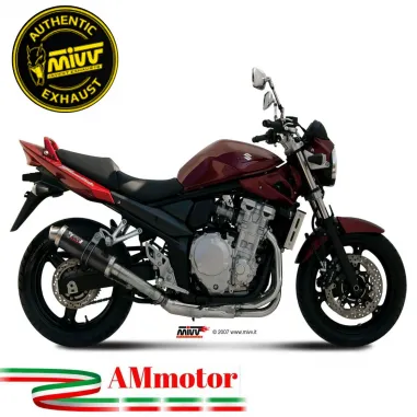 Mivv Suzuki Gsf 650 Bandit Terminale Di Scarico Moto Marmitta GP Inox Nero Omologato