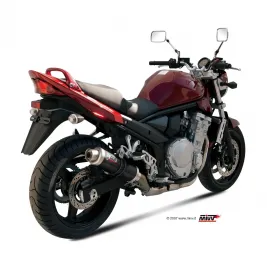 Mivv Suzuki Gsf 650 Bandit Terminale Di Scarico Moto Marmitta GP Inox Nero Omologato 2