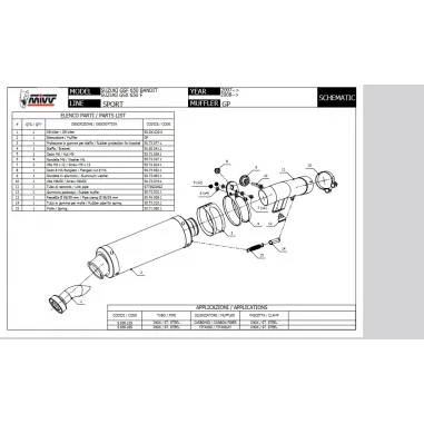 Mivv Suzuki Gsf 650 Bandit Terminale Di Scarico Moto Marmitta GP Inox Nero Omologato