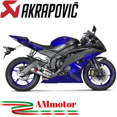 Akrapovic Yamaha Yzf R6 Terminale Di Scarico Slip-On Line Titanio Moto