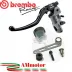 Pompa Frizione Brembo Radiale 16RCS Racing Per Moto + Kit Serbatoio Trasparente