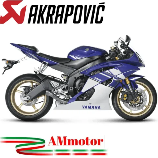 Akrapovic Yamaha Yzf R6 Terminale Di Scarico Megaphone Line Titanio Moto