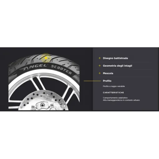 Angel Scooter Pirelli Pneumatici 120 80 16 100 80 16 Coppia Gomme
