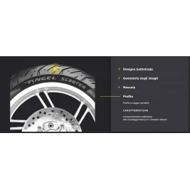 Angel Scooter Pirelli Pneumatici 120 80 16 100 80 16 Coppia Gomme 2