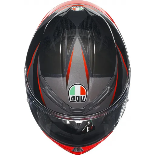 Casco Agv K6 S Slashcut Integrale Per Moto Bianco Nero Blu Lucido Visiera Max Pinlock