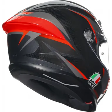 Casco Agv K6 S Slashcut Integrale Per Moto Bianco Nero Blu Lucido Visiera Max Pinlock