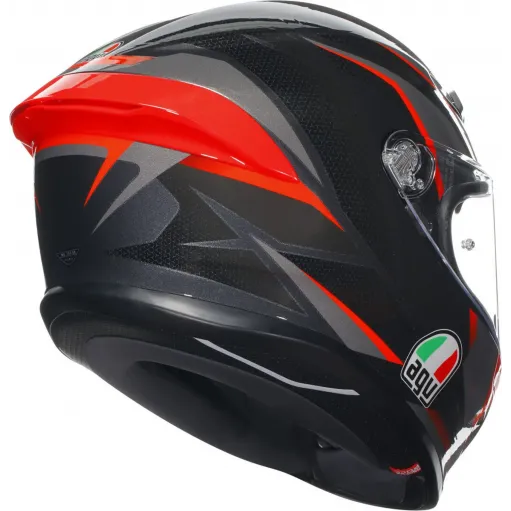 Casco Agv K6 S Slashcut Integrale Per Moto Bianco Nero Blu Lucido Visiera Max Pinlock