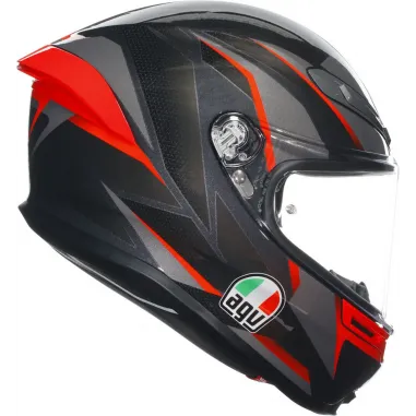 Casco Agv K6 S Slashcut Integrale Per Moto Bianco Nero Blu Lucido Visiera Max Pinlock
