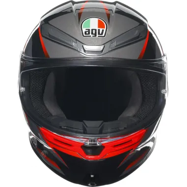 Casco Agv K6 S Slashcut Integrale Per Moto Bianco Nero Blu Lucido Visiera Max Pinlock