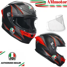 Casco Agv K6 S Slashcut Integrale Per Moto Bianco Nero Blu Lucido Visiera Max Pinlock