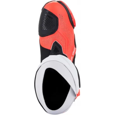 Alpinestars Supertech R Vented Black White Red Fluo Stivale Moto Racing Pista