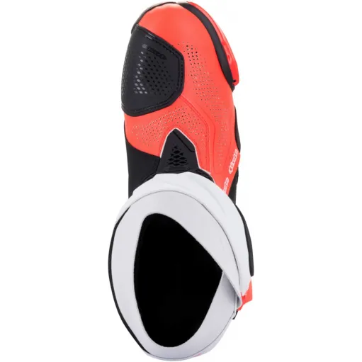 Alpinestars Supertech R Vented Black White Red Fluo Stivale Moto Racing Pista