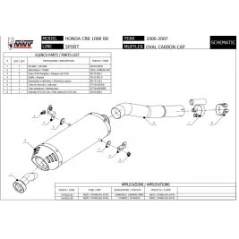 Mivv Honda Cbr 1000 RR 06 - 2007 Terminale Di Scarico Moto Marmitta Ovale Inox Omologato 2