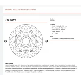 Dischi Freno Ducati Monster 1200 R Brembo Serie Oro Anteriori Flottanti Coppia Moto 2