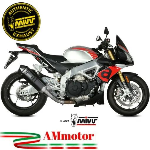 Mivv Aprilia Tuono V4 1100 18 - 2020 Terminale Di Scarico Moto Marmitta Speed Edge Inox Nero