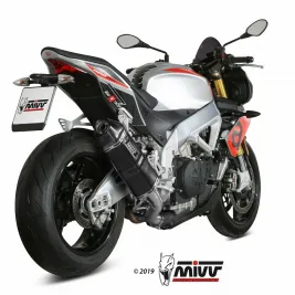 Mivv Aprilia Tuono V4 1100 18 - 2020 Terminale Di Scarico Moto Marmitta Speed Edge Inox Nero 2