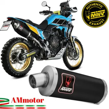 Mivv Yamaha Tenere' 700 Terminale Di Scarico Moto Marmitta Dakar Inox Nero Omologato