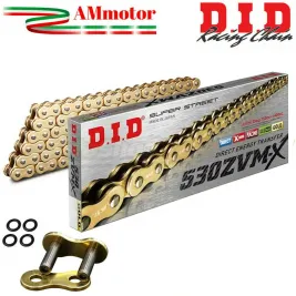 Catena DID 525 ZVMX 110 Maglie Trasmissione Per Moto Oro Gold